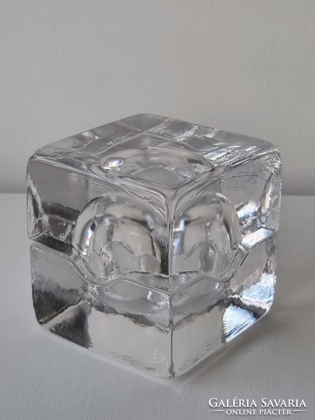 Bertil Vallien puzzle artistic Swedish ice glass sculpture, decorative item - kosta boda design '70s