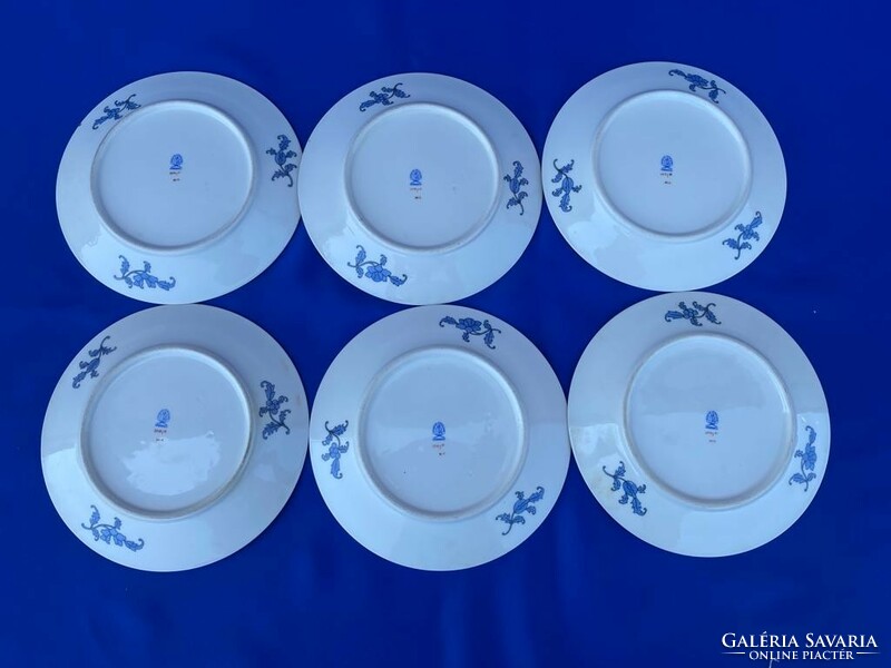 Herend porcelain Gödöllő pattern cheese plates 6 pcs