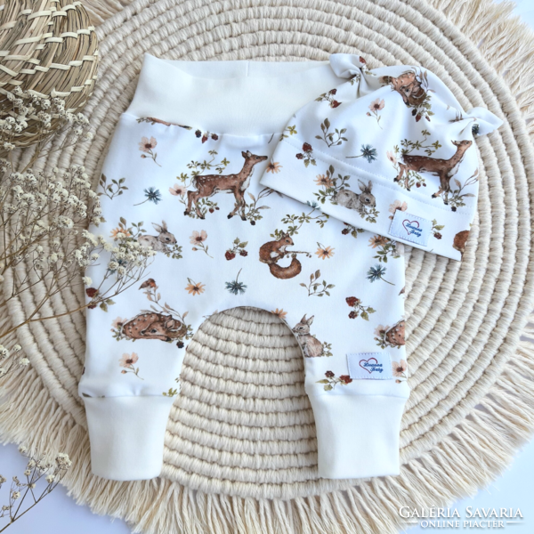 Baby shower, baby visiting gift, forest animals, cream