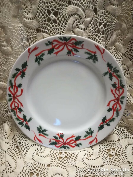 Karácsonyi mintás lapos tányér