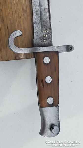 Werndl bayonet. The regimental number is also marked in gold on the blade