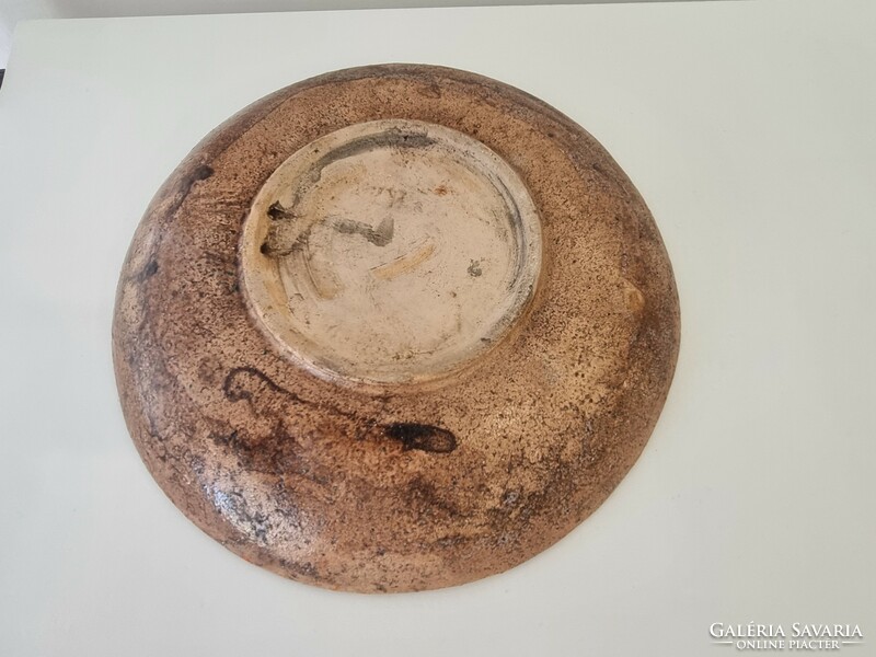 Zsuzsa Györgyey modernist earthenware ceramic bowl - 32 cm