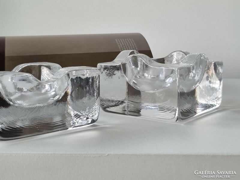 Bertil Vallien Puzzle művészi svéd jégüveg szobor ,dísztárgy - Kosta Boda design '70s
