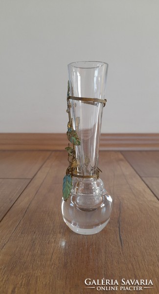 Antik Budapest emlék üveg váza