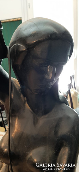 Ebony sculpture lamp