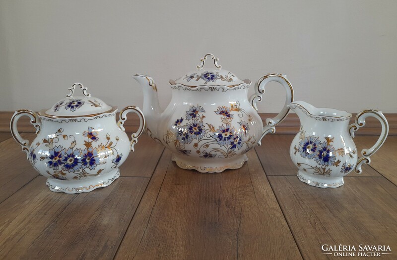 Zsolnay cornflower pattern tea set for 6 people