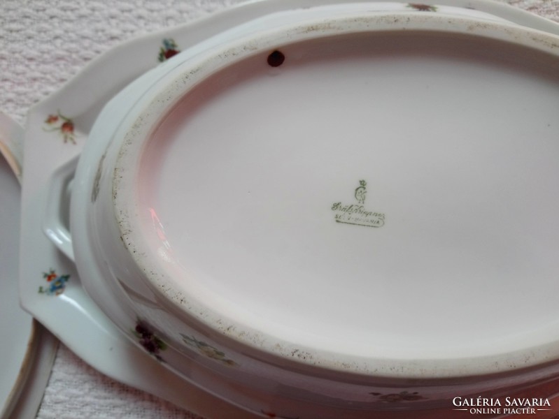 Selb Bavaria, nagy porcelán levesestál+pecsenyés