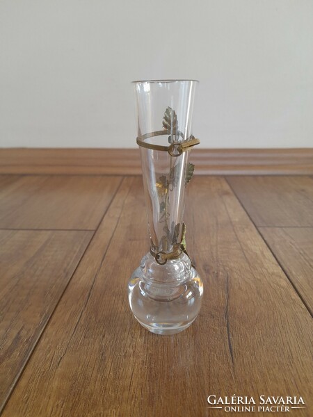 Antique Budapest commemorative glass vase