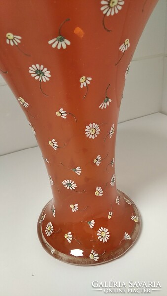 Huge, antique parade trumpet vase, rare, red !!!