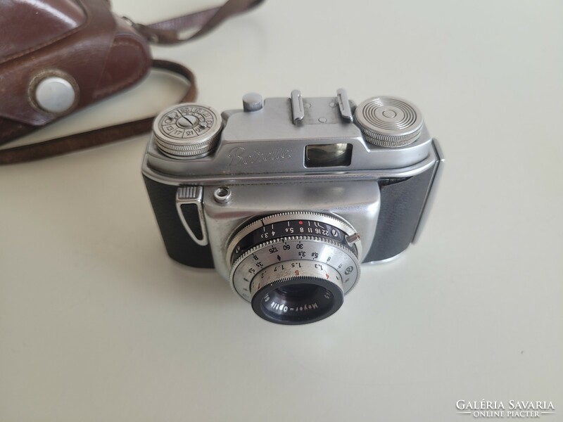 Old retro beier junior camera with case mid century