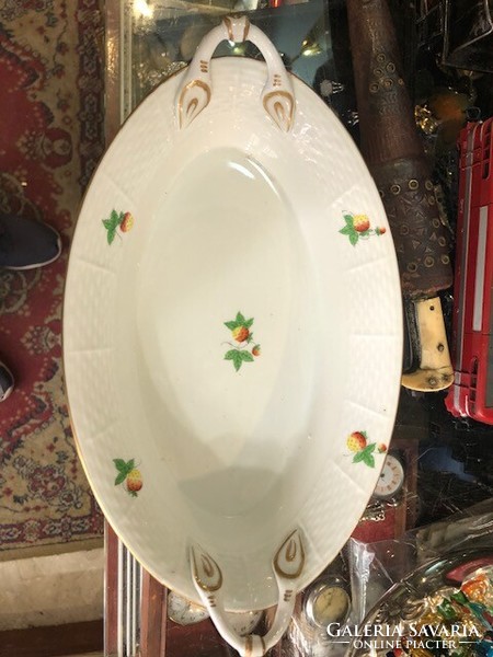 Herendi porcelán asztalközép, hecsedli mintás, 24 cm-es