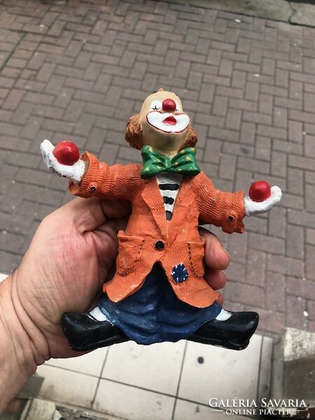 Ceramic clown figure, 1950s, size 14 cm, hand painted