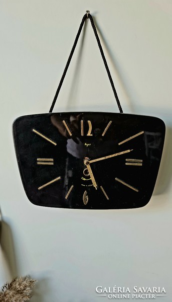 Majak wall clock, black, retro