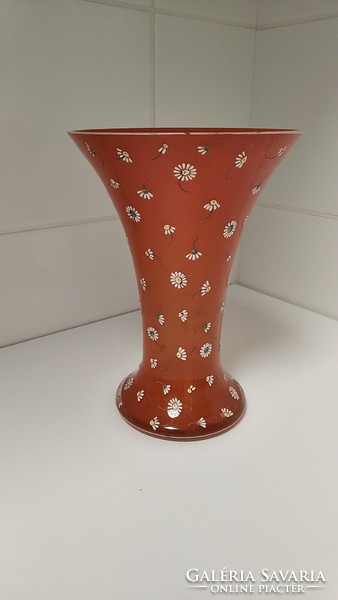 Huge, antique parade trumpet vase, rare, red !!!