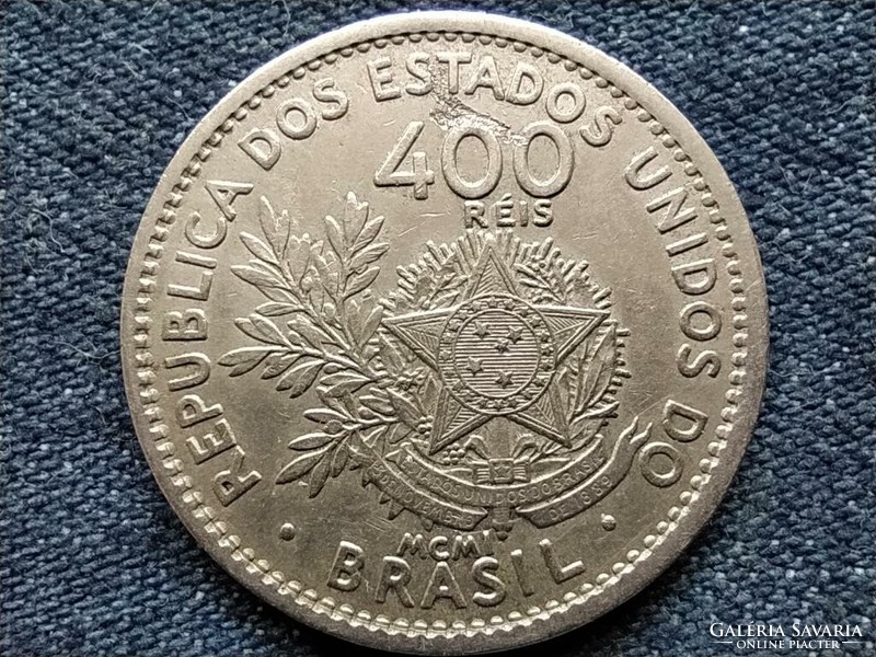Brazil liberty 400 reis 1901 (id54281)