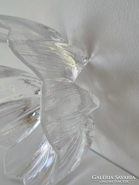 Mats Jonasson " Lotus" svéd kristály jégüveg kínáló/díszüveg  - Kosta Boda design