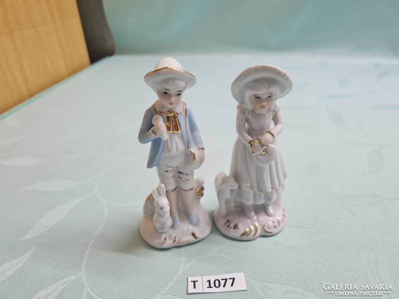 T1077 capodimonte Easter children's pair 13 cm