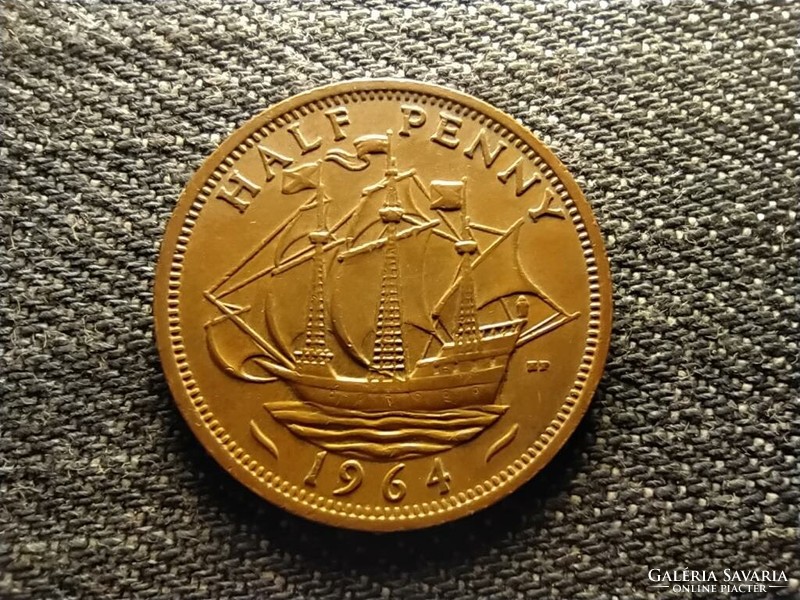 Anglia II. Erzsébet 1/2 Penny 1964 (id20744)