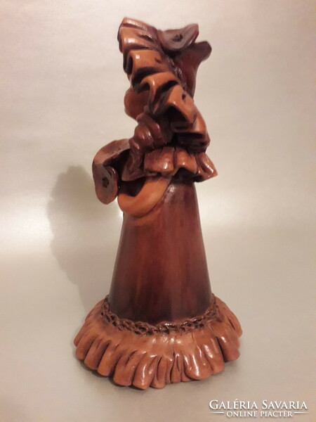 Now it's worth taking it at a good price!!! Gyrgy Újpál marked ceramic girl with flower