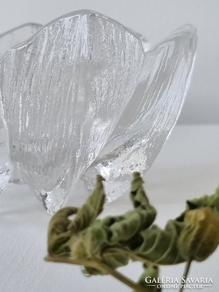 Mats Jonasson " Lotus" svéd kristály jégüveg kínáló/díszüveg  - Kosta Boda design