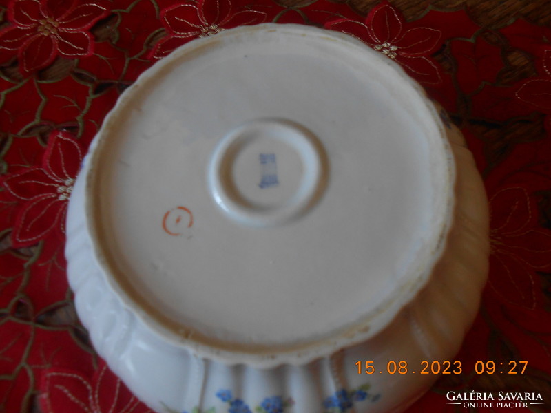 Antique Zsolnay forget-me-not patty plate