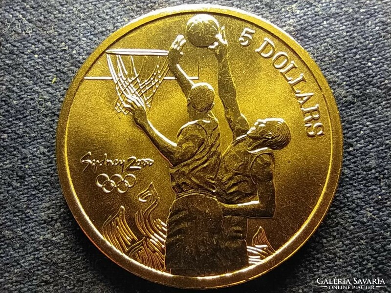 Ausztrália XXVII. Nyári Olimpia Sydney Kosárlabda 5 Dollár 2000 BU (id78646)