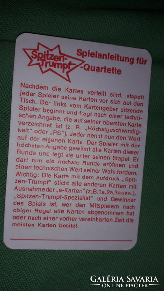 Quality retro German fast trains quartet game card flawless and complete according to pictures