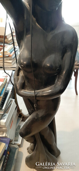 Ebony sculpture lamp