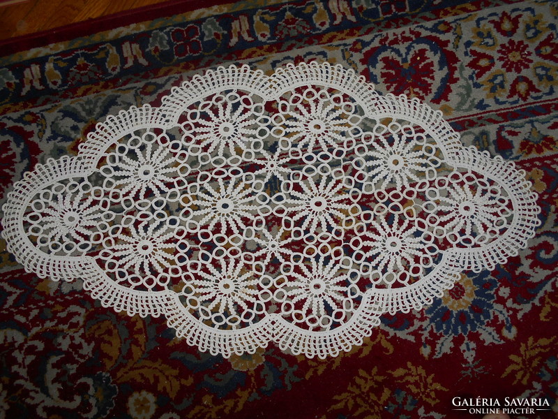 Cord lace table runner 84 cm x 44 cm