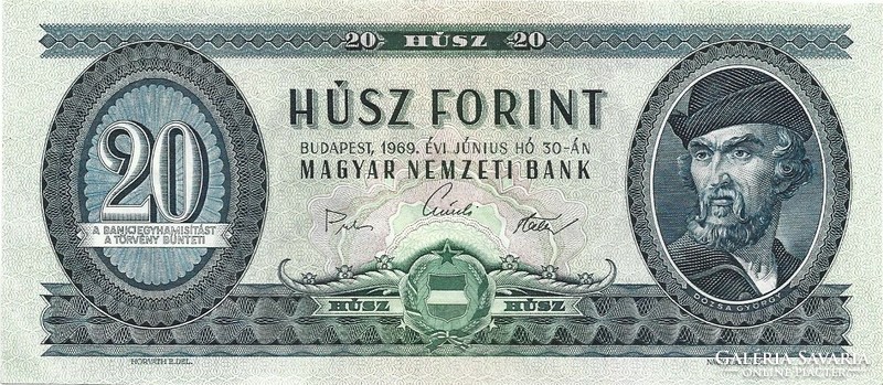 20 forint 1969 UNC