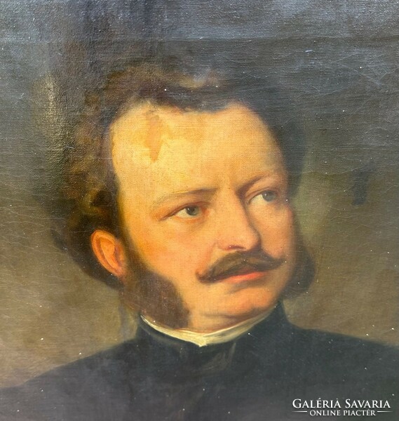 Barabás Miklós: Nemes férfi (olaj vászon) 1857. Eredeti!