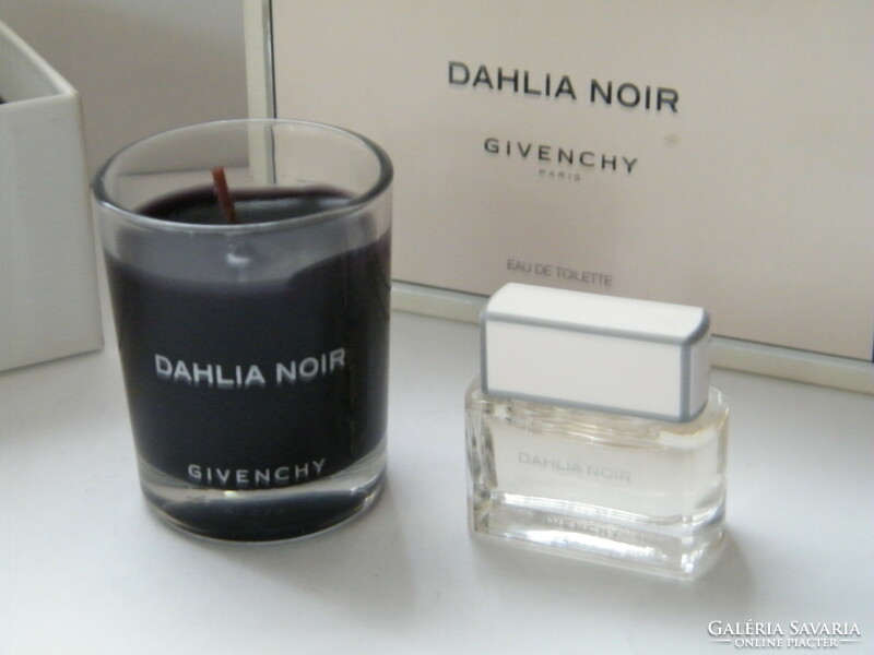 Givenchy Dahlia Noir ajándék szett (mini parfüm, illatmécses)