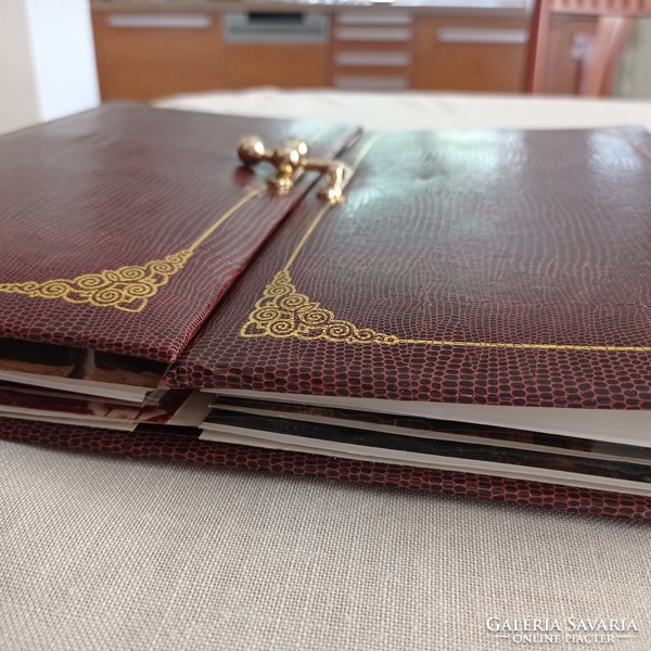 Old metal buckle photo album, photo album 27 x 29 cm