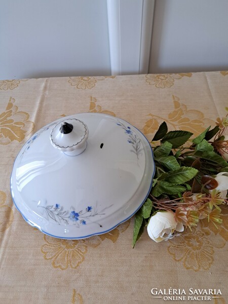 Antique porcelain soup bowl lid (damaged)