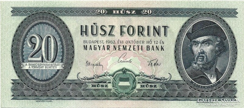 20 forint 1962 UNC