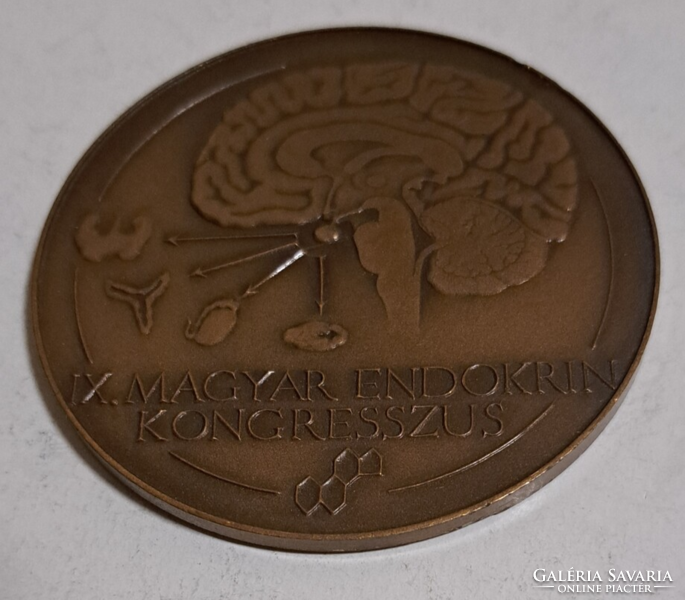 1979. "IX. Magyar Endokrin Kongresszus / Szeged" 69 mm bronz emlékérem (68)