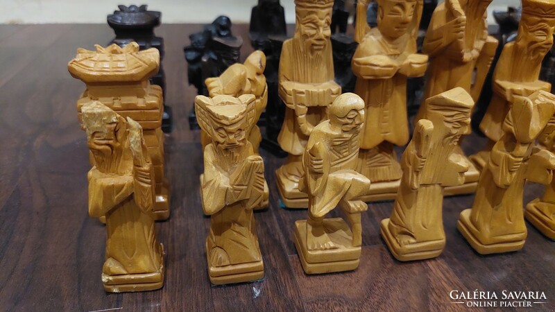 Carved chess set