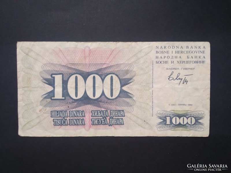 Bosznia Hercegovina 1000 Dinara 1992 F-