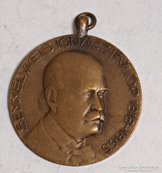Semmelweis Ignácz Fülöp 1818-1865  bronz emlékérem 1968 (43)