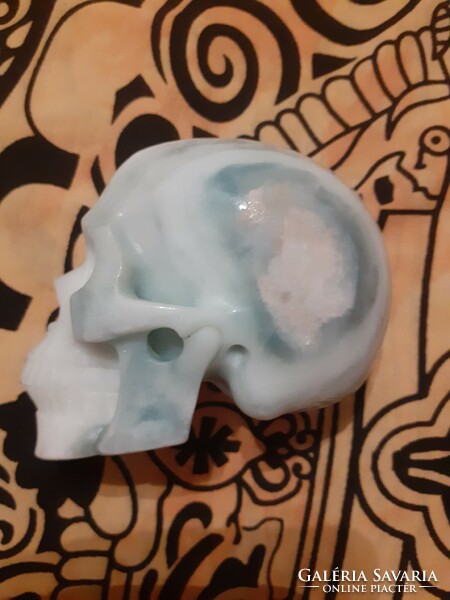 Dumortierite crystal skull