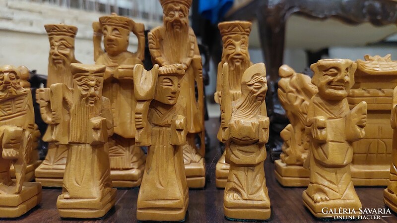 Carved chess set