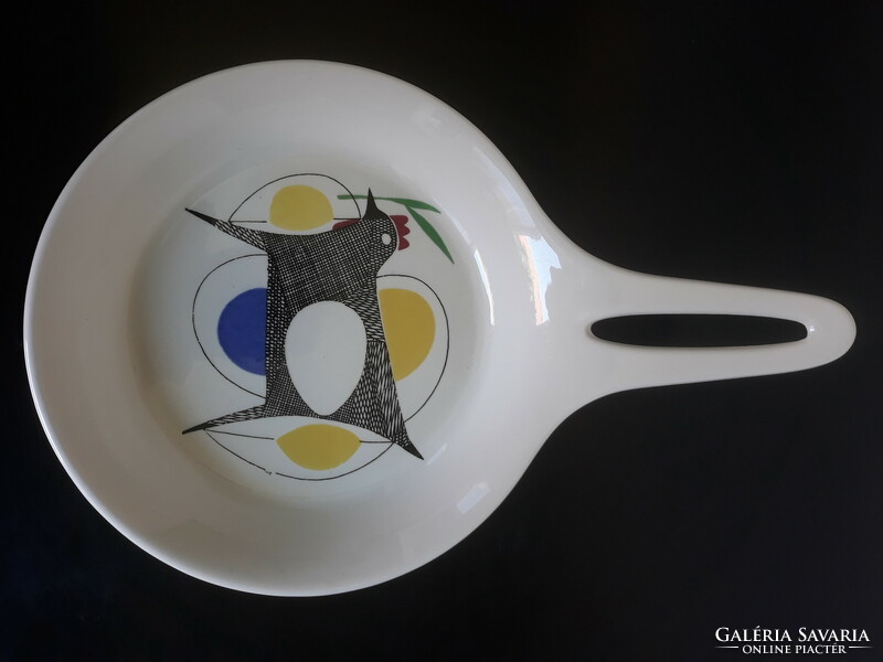 Vintage Figgjo Flint norvég design Tyúkos porcelán serpenyő