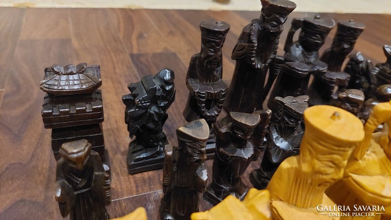 Carved chess set