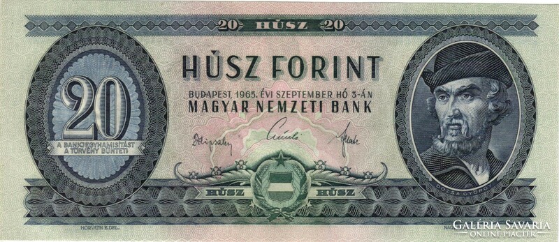 20 forint 1965 UNC