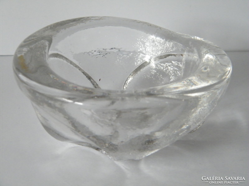 Skandináv design vastag üveg, kristályüveg kis tál