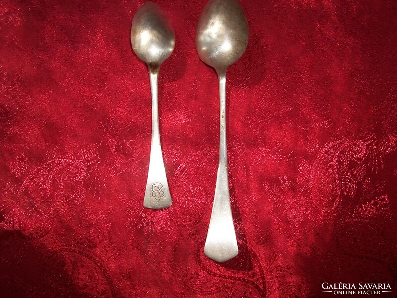 2 silver spoons