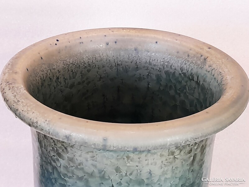 Marked crystal glazed ceramic vase