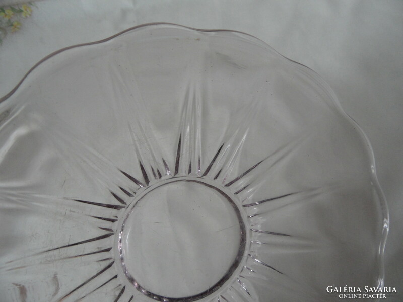 Lila üveg süteményes tányér ( 2 db. )