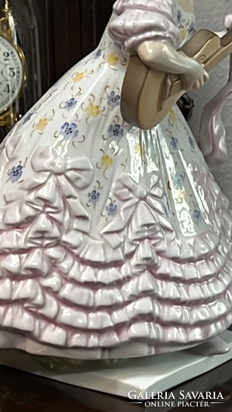Herend porcelain, déryné large, in a pink dress