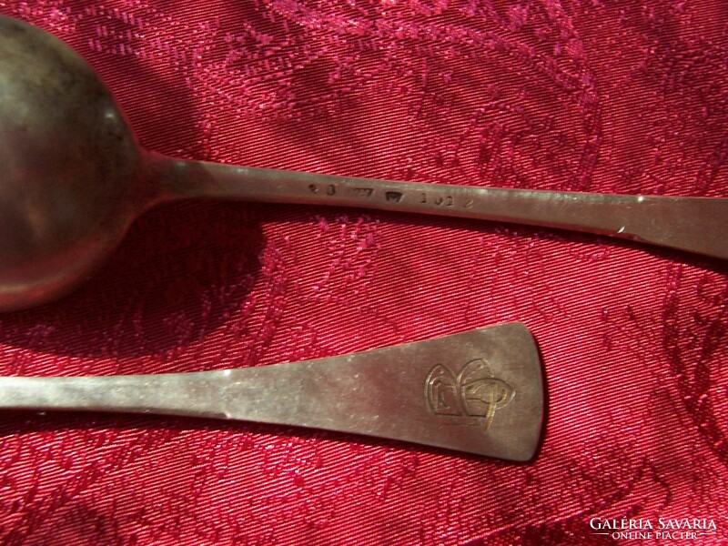 2 silver spoons